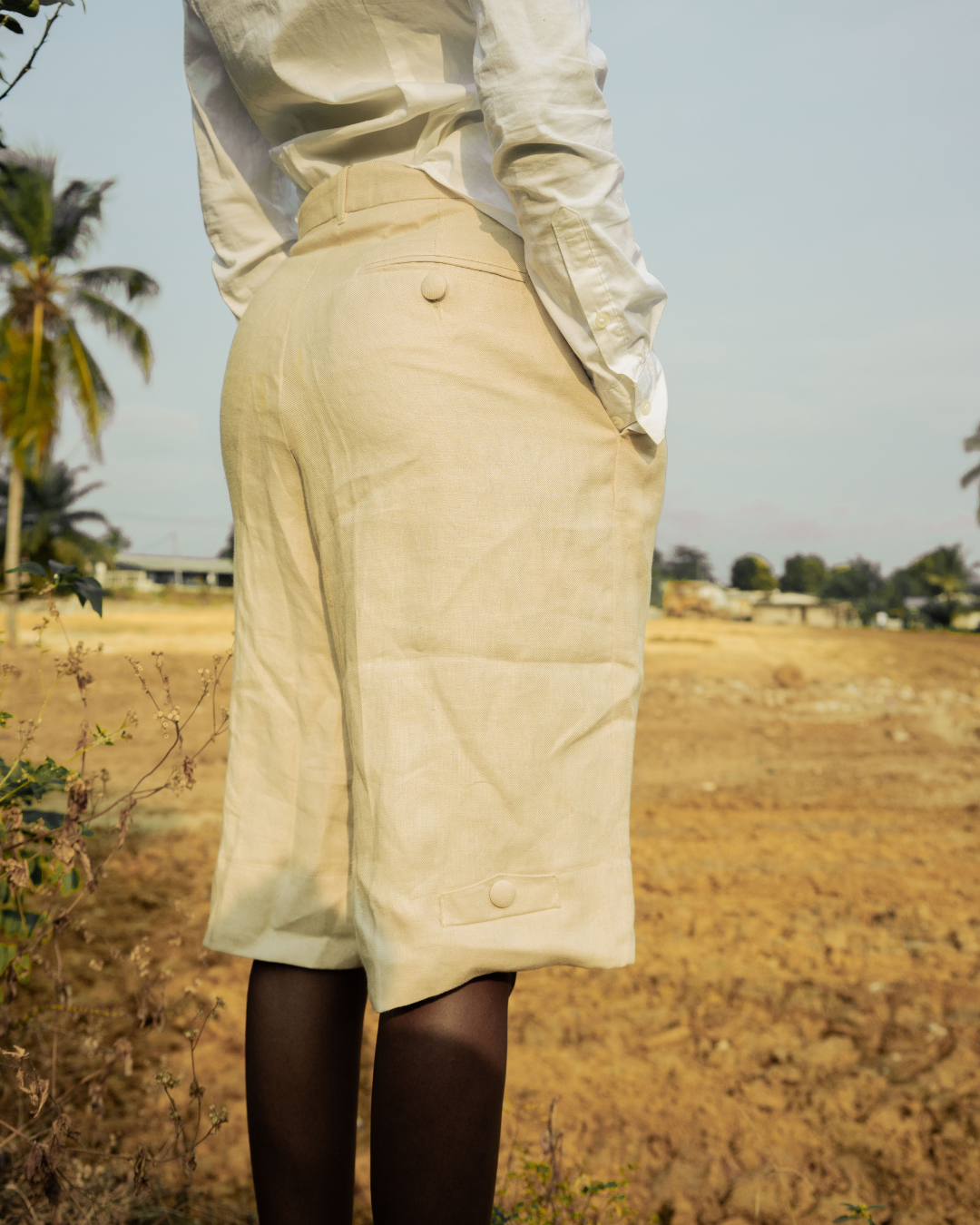Bermuda coupe Tailleur Twill en Lin